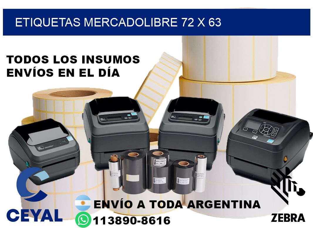 etiquetas mercadolibre 72 x 63