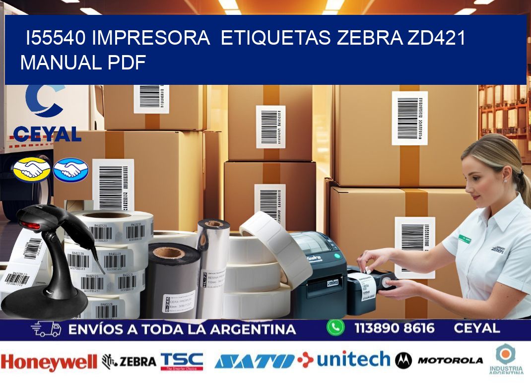 i55540 impresora  etiquetas Zebra ZD421 manual PDF