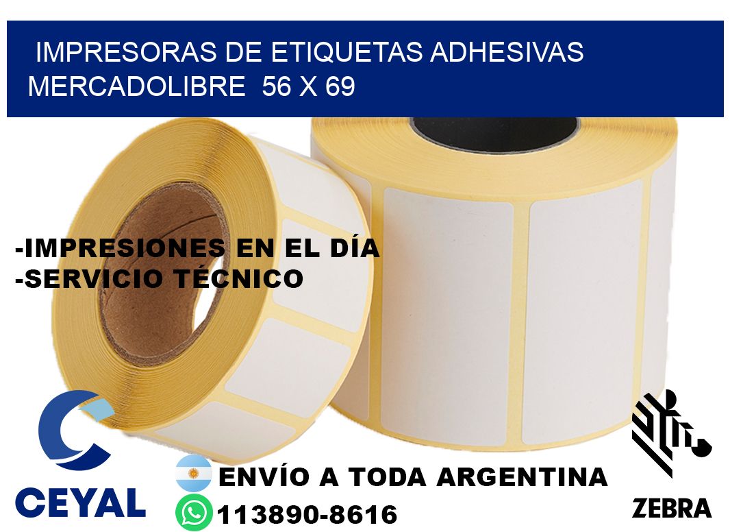 impresoras de etiquetas adhesivas mercadolibre  56 x 69