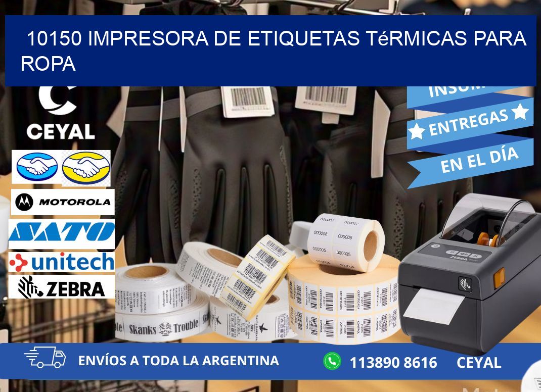 10150 impresora de etiquetas térmicas para ropa