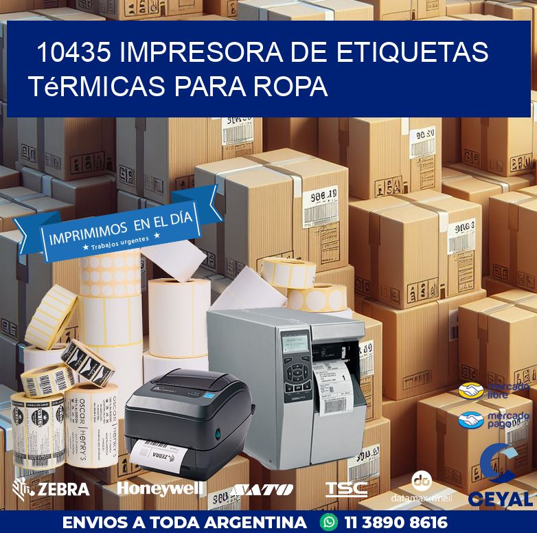 10435 impresora de etiquetas térmicas para ropa