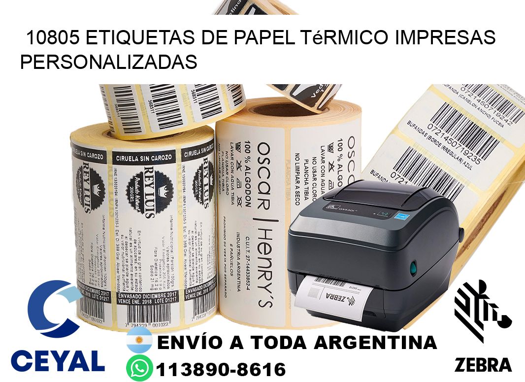 10805 Etiquetas de papel térmico impresas personalizadas