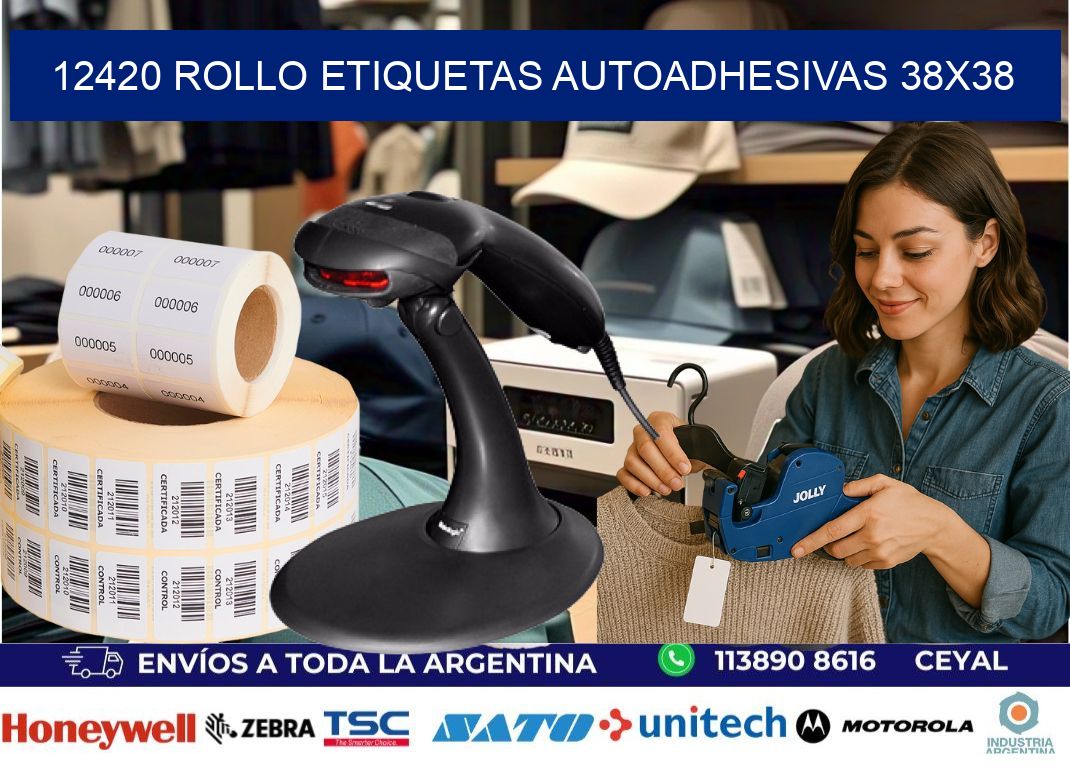 12420 Rollo Etiquetas autoadhesivas 38x38