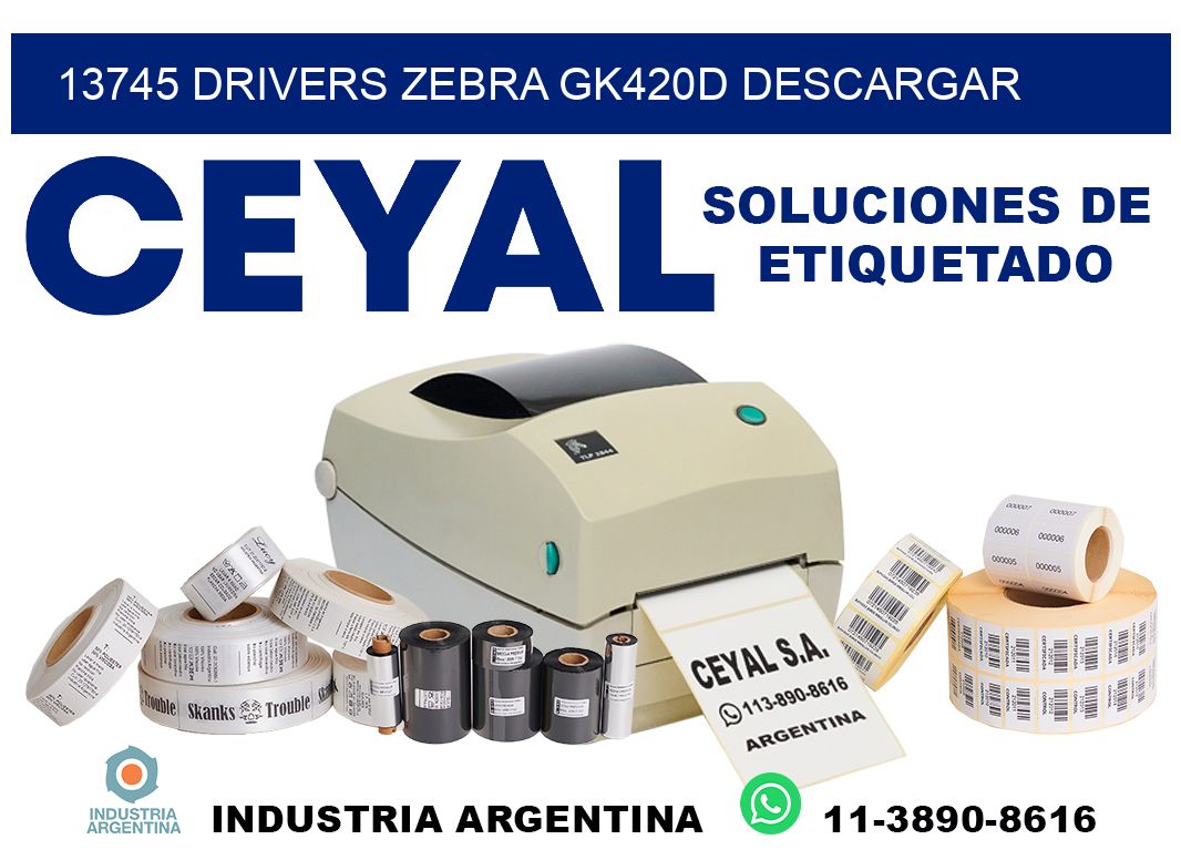13745 drivers zebra gk420d descargar