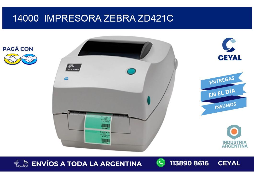 14000 Impresora Zebra zd421c