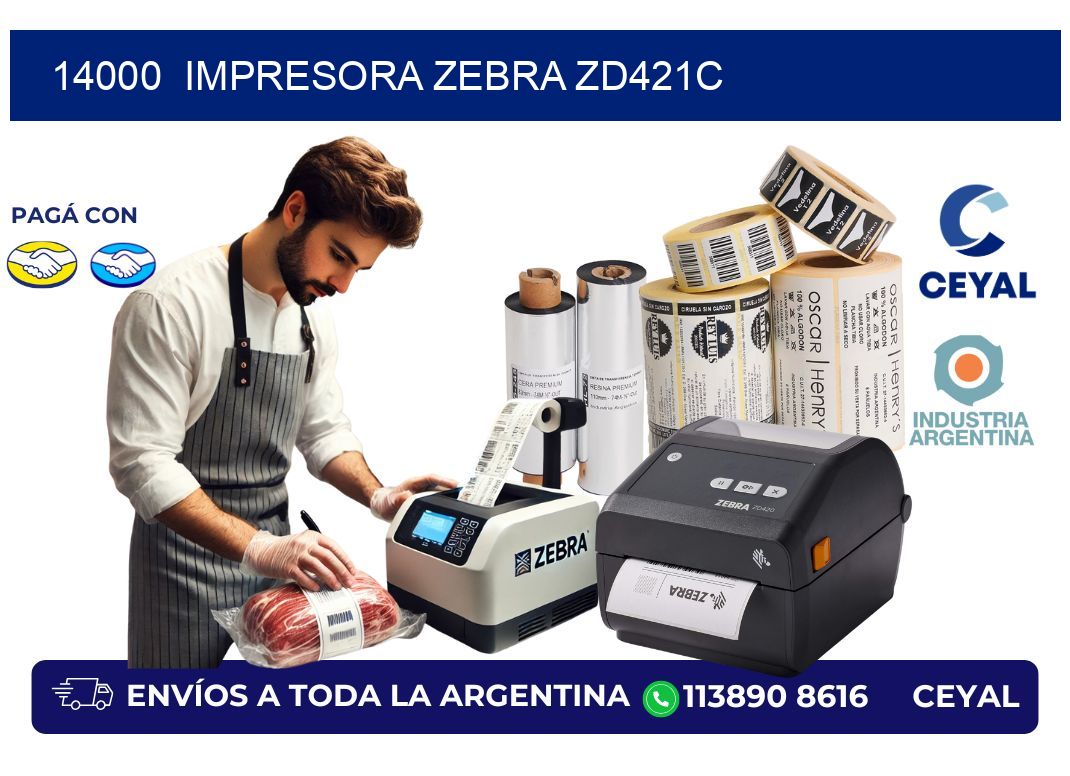 14000  Impresora Zebra zd421c