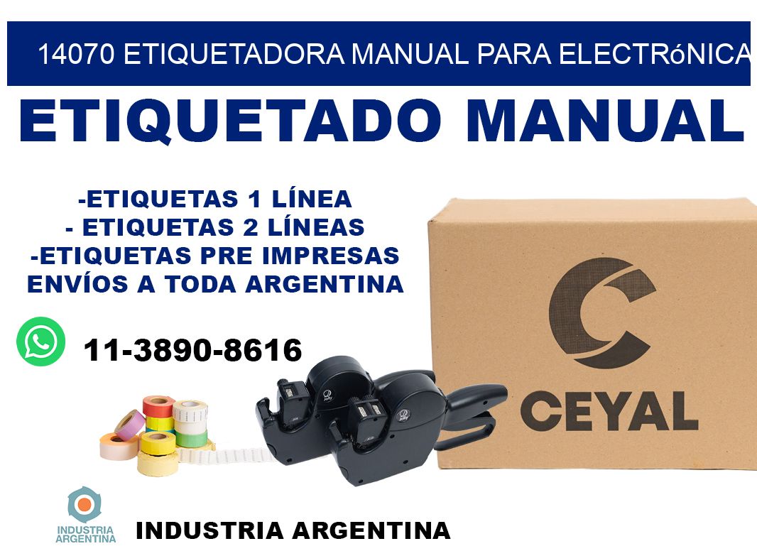 14070 etiquetadora manual para electrónica