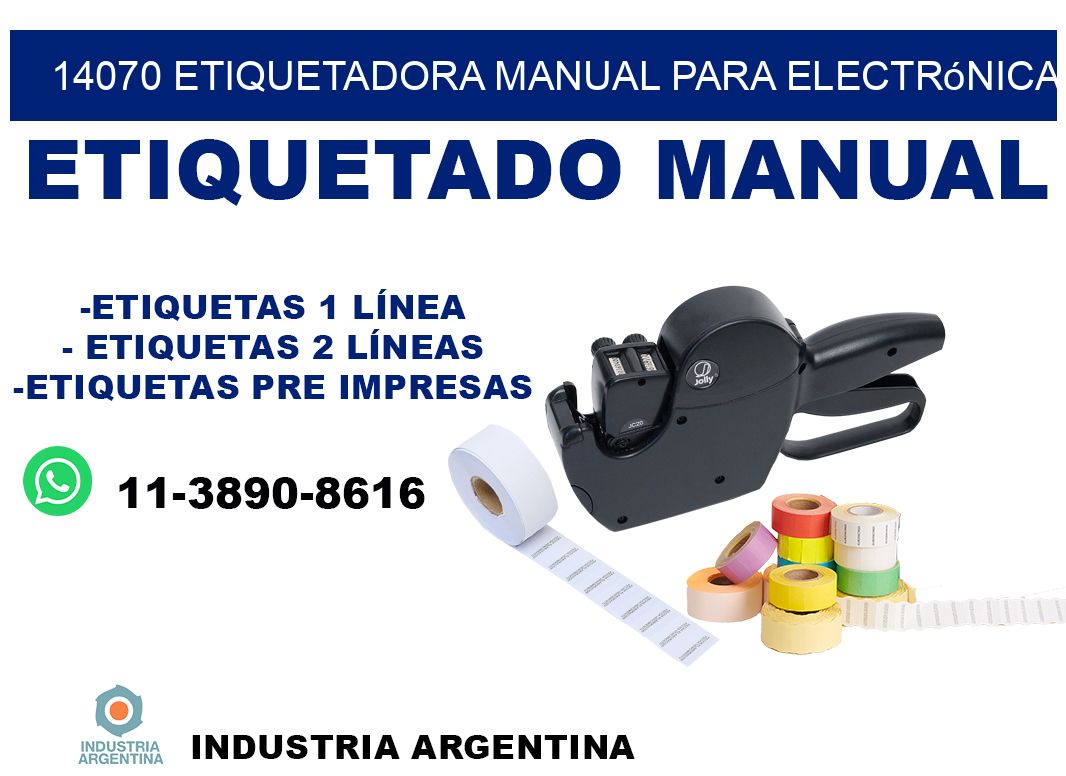14070 etiquetadora manual para electrónica