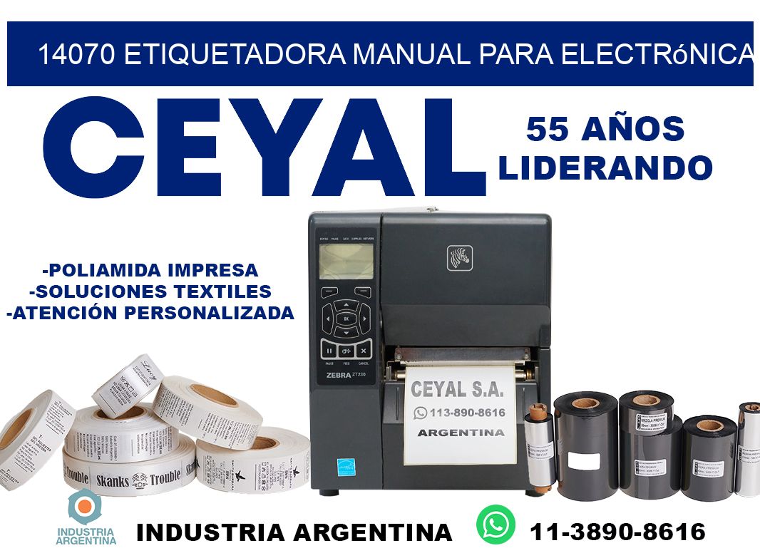 14070 etiquetadora manual para electrónica