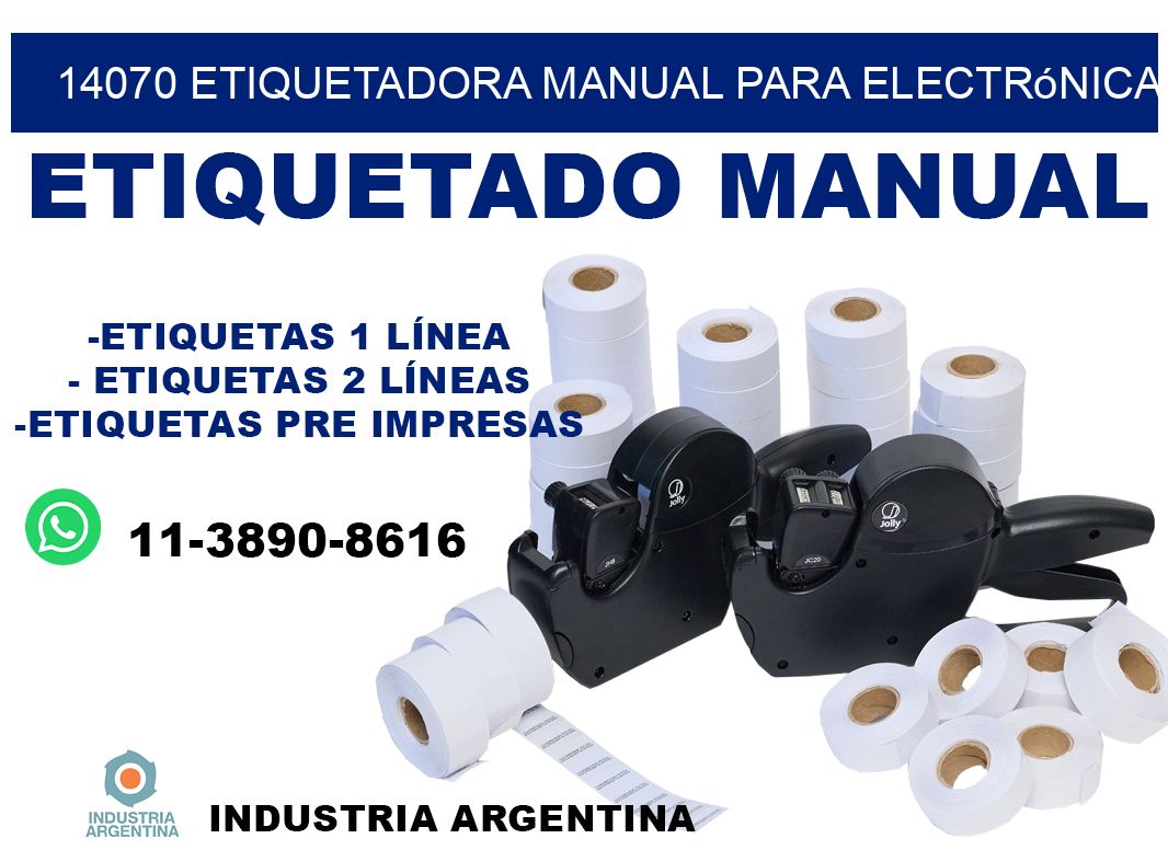 14070 etiquetadora manual para electrónica