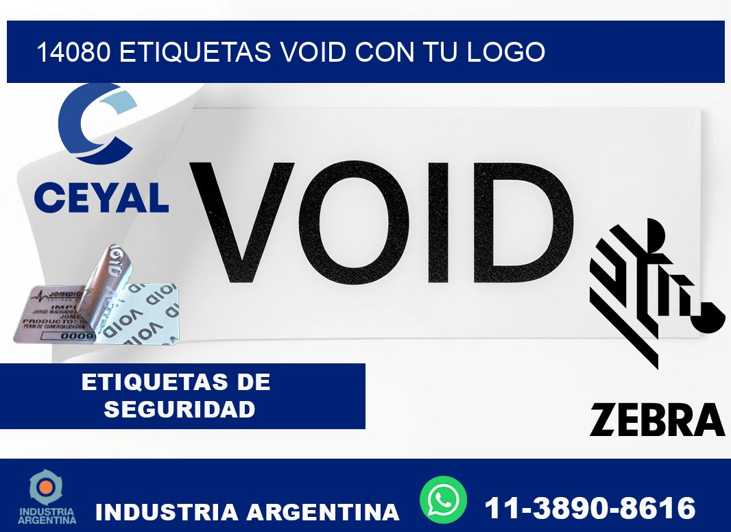 14080 etiquetas void con tu logo