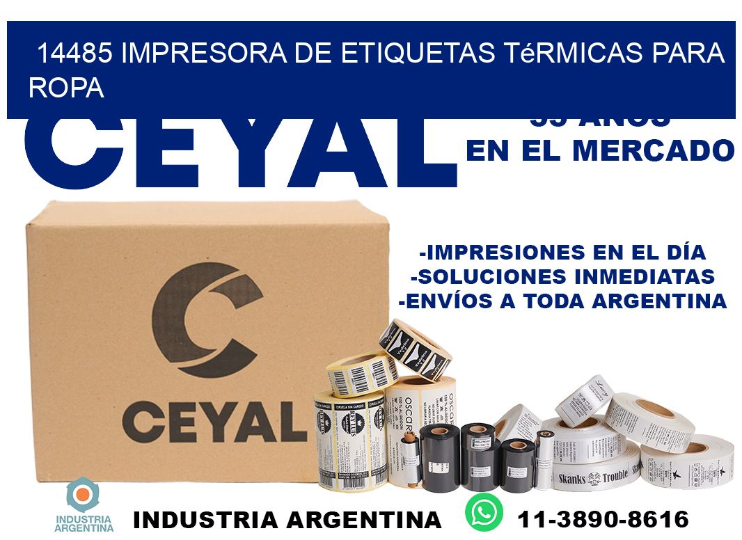 14485 impresora de etiquetas térmicas para ropa