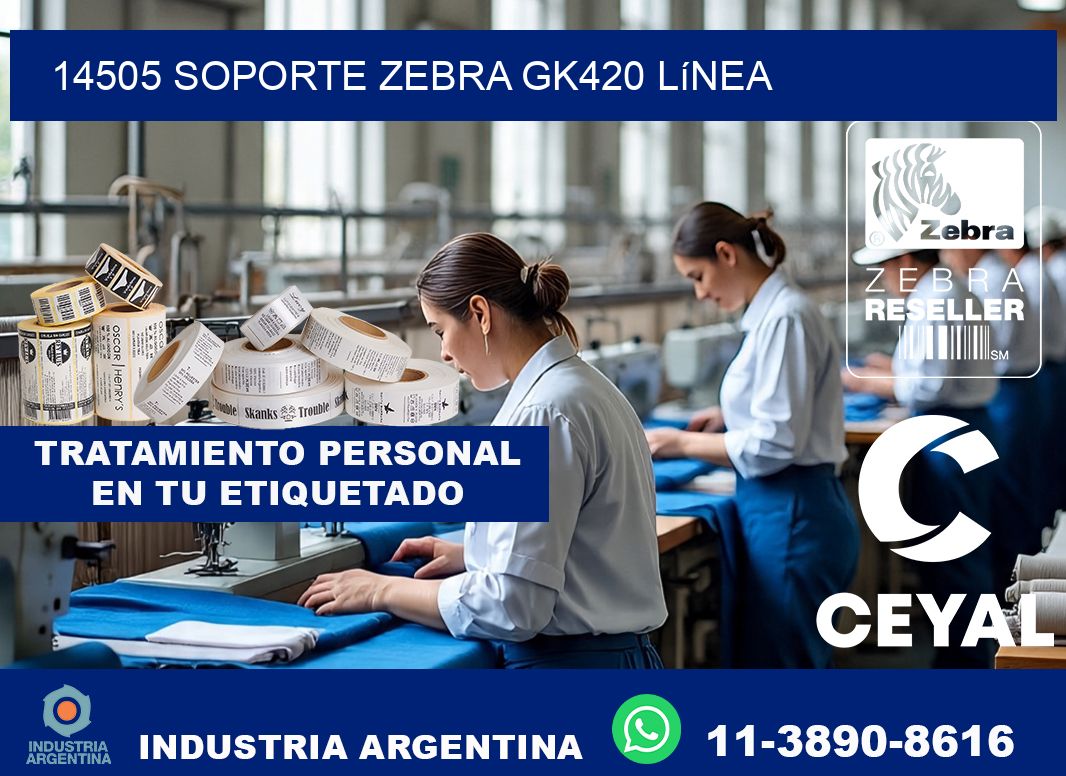 14505 soporte zebra gk420 línea