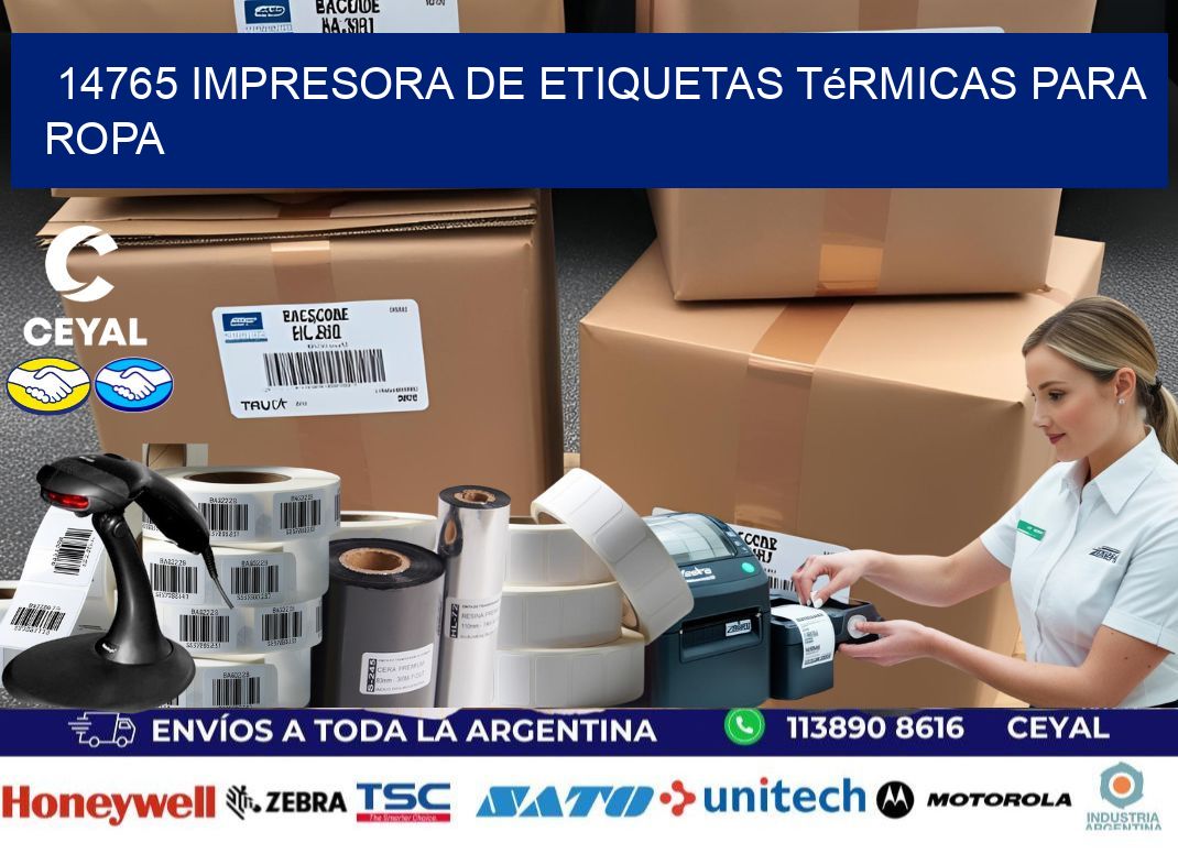 14765 impresora de etiquetas térmicas para ropa