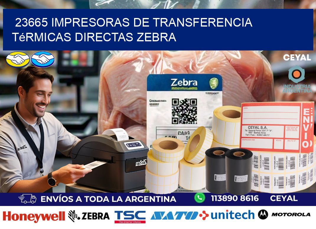 23665 impresoras de Transferencia térmicas directas zebra