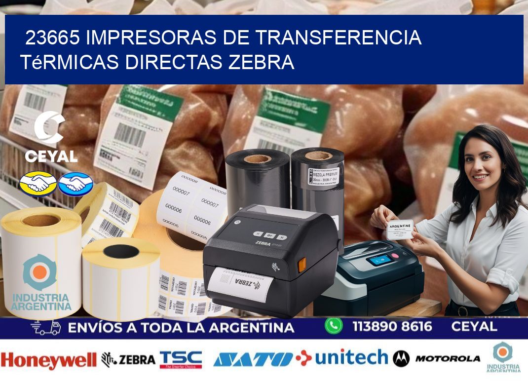 23665 impresoras de Transferencia térmicas directas zebra