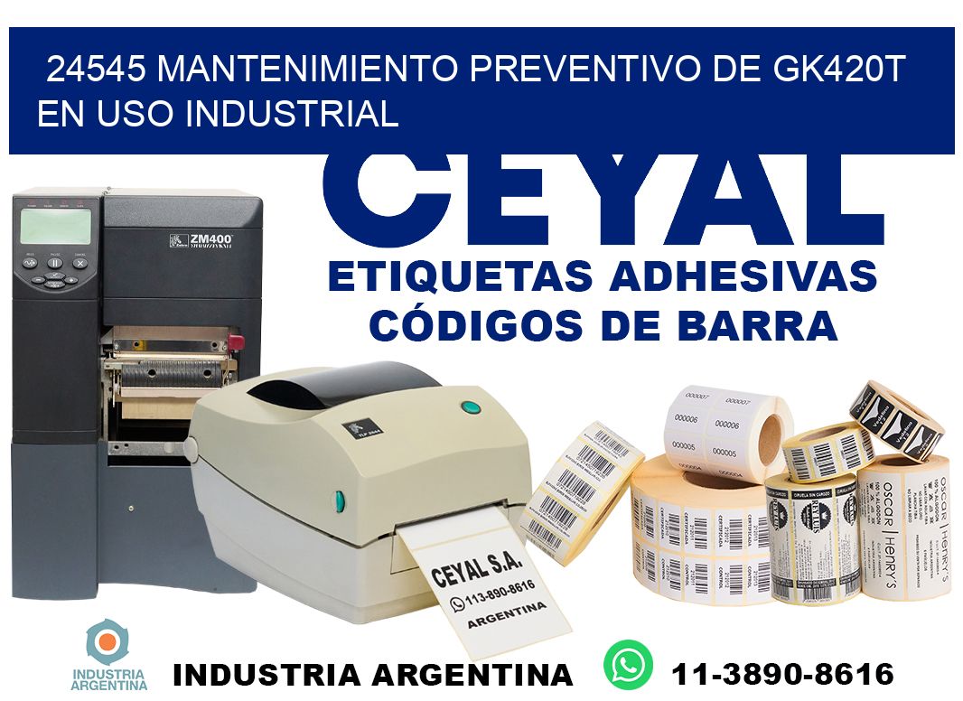 24545 mantenimiento preventivo de gk420t en uso industrial