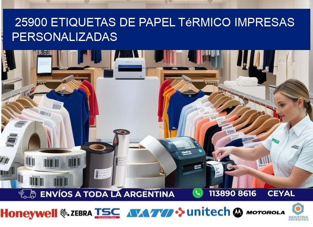 25900 Etiquetas de papel térmico impresas personalizadas