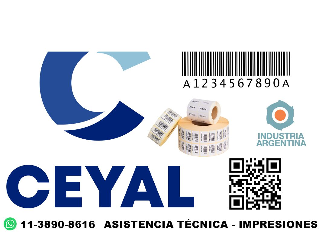 26570 Etiquetas en rollo 38 mm x 25 mm material Ilustración / OPP Blanco