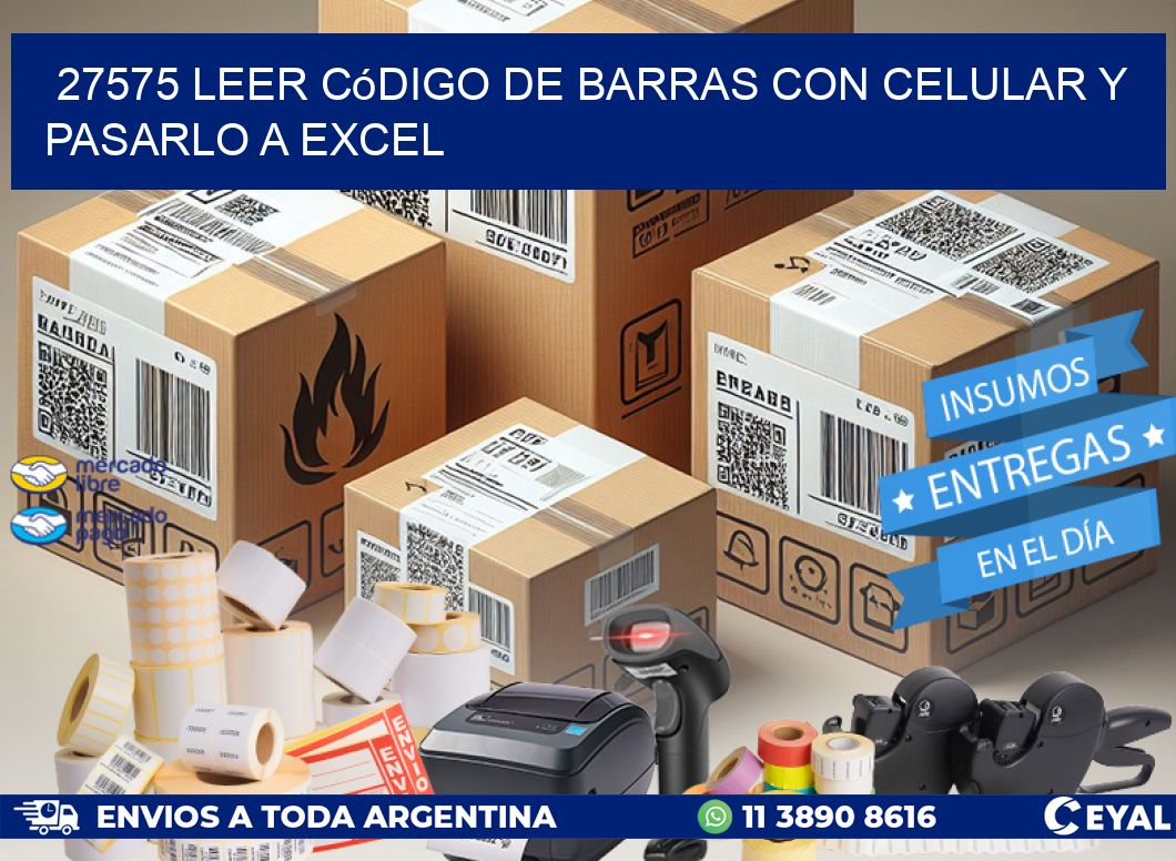 27575 Leer código de barras con celular y pasarlo a Excel