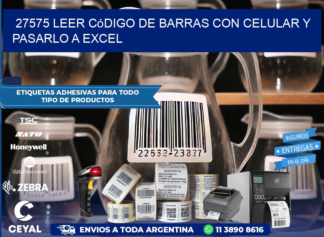 27575 Leer código de barras con celular y pasarlo a Excel