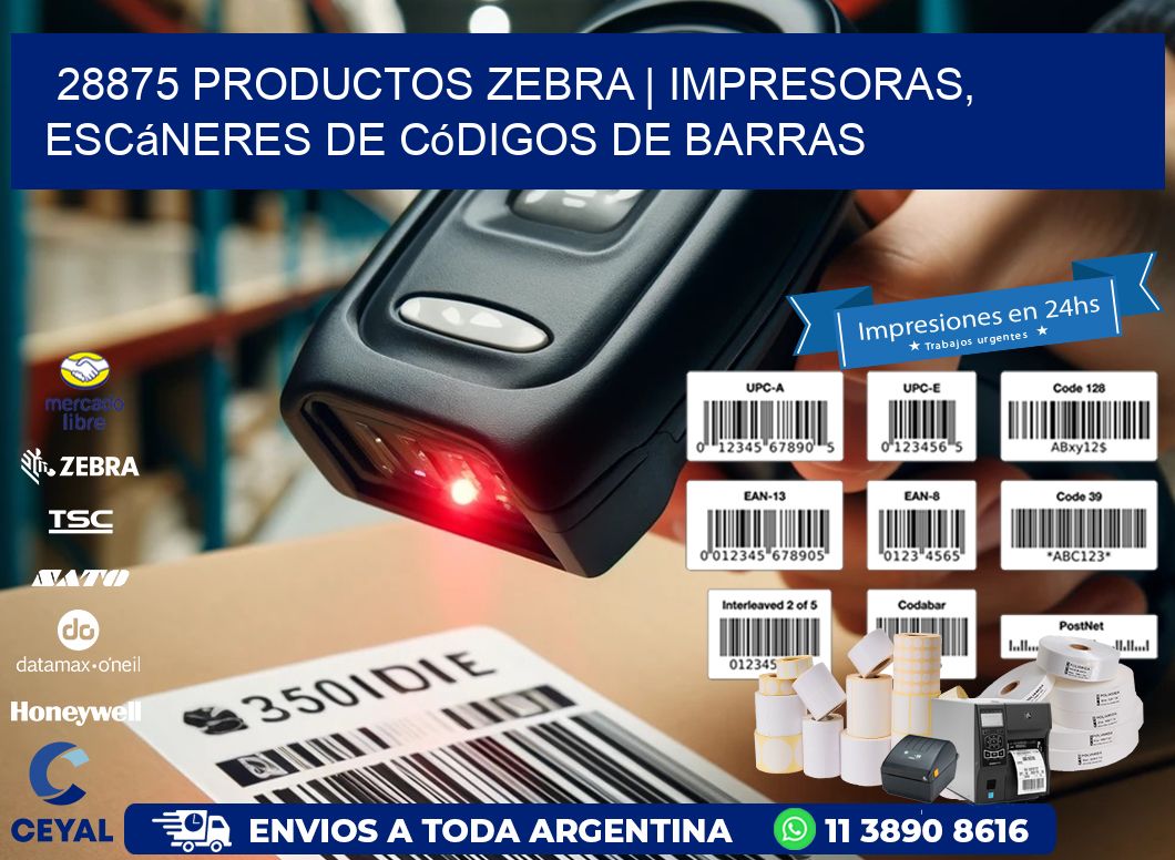 28875 Productos Zebra | Impresoras, escáneres de códigos de barras