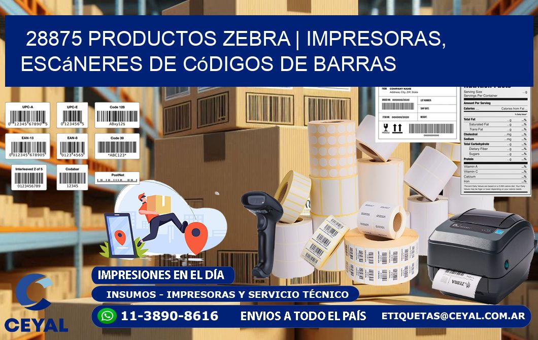 28875 Productos Zebra | Impresoras, escáneres de códigos de barras