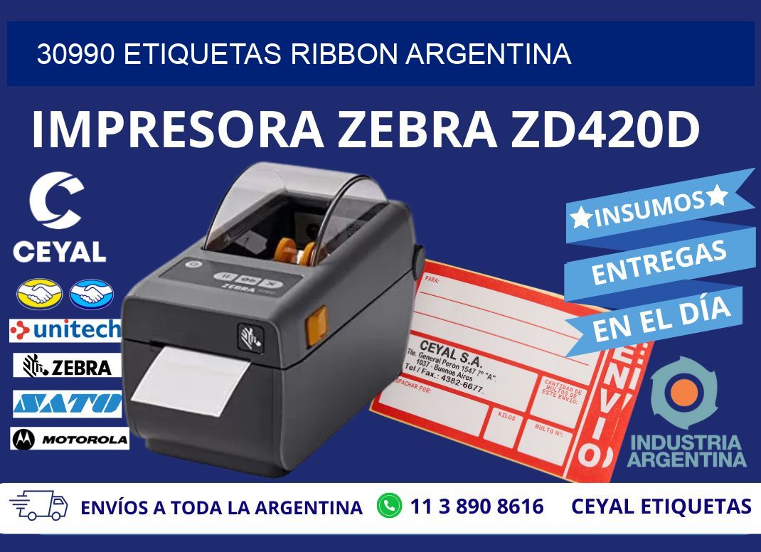 30990 etiquetas ribbon argentina