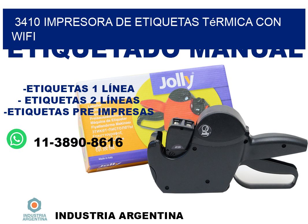 3410 impresora de etiquetas térmica con wifi