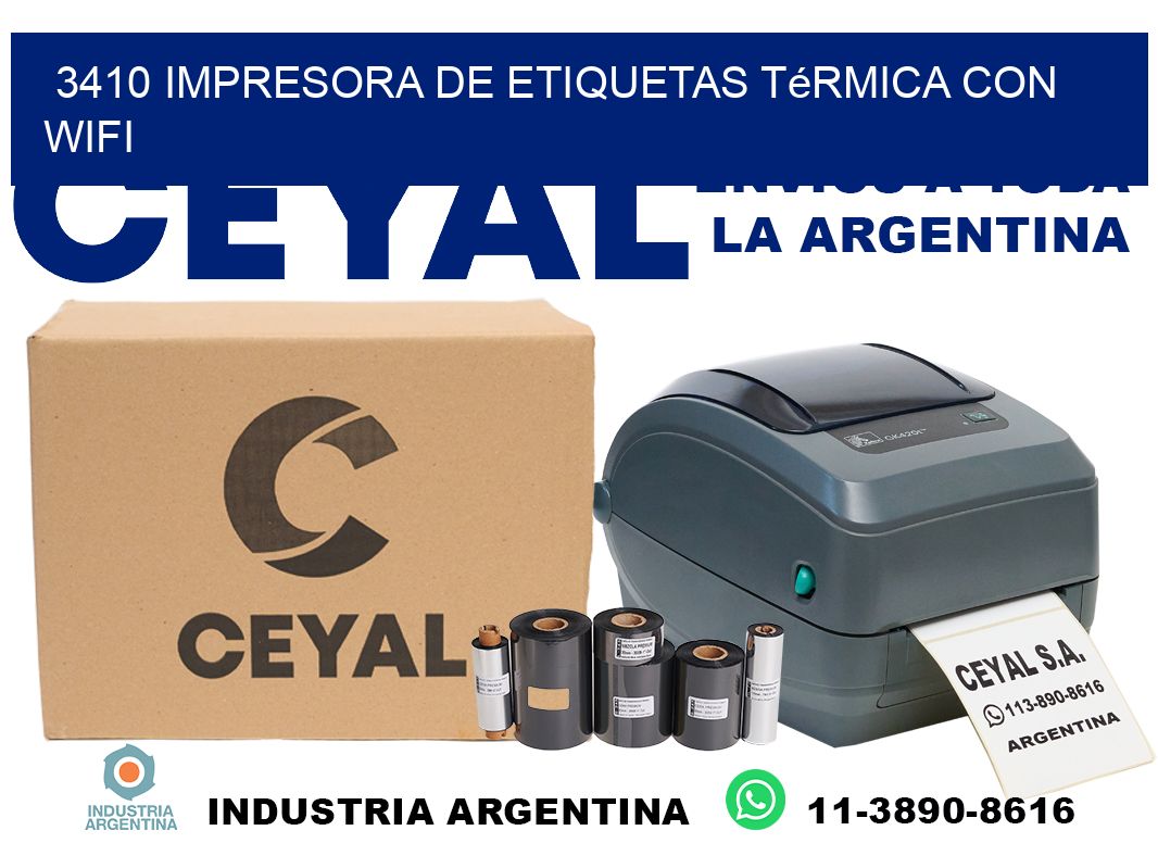 3410 impresora de etiquetas térmica con wifi