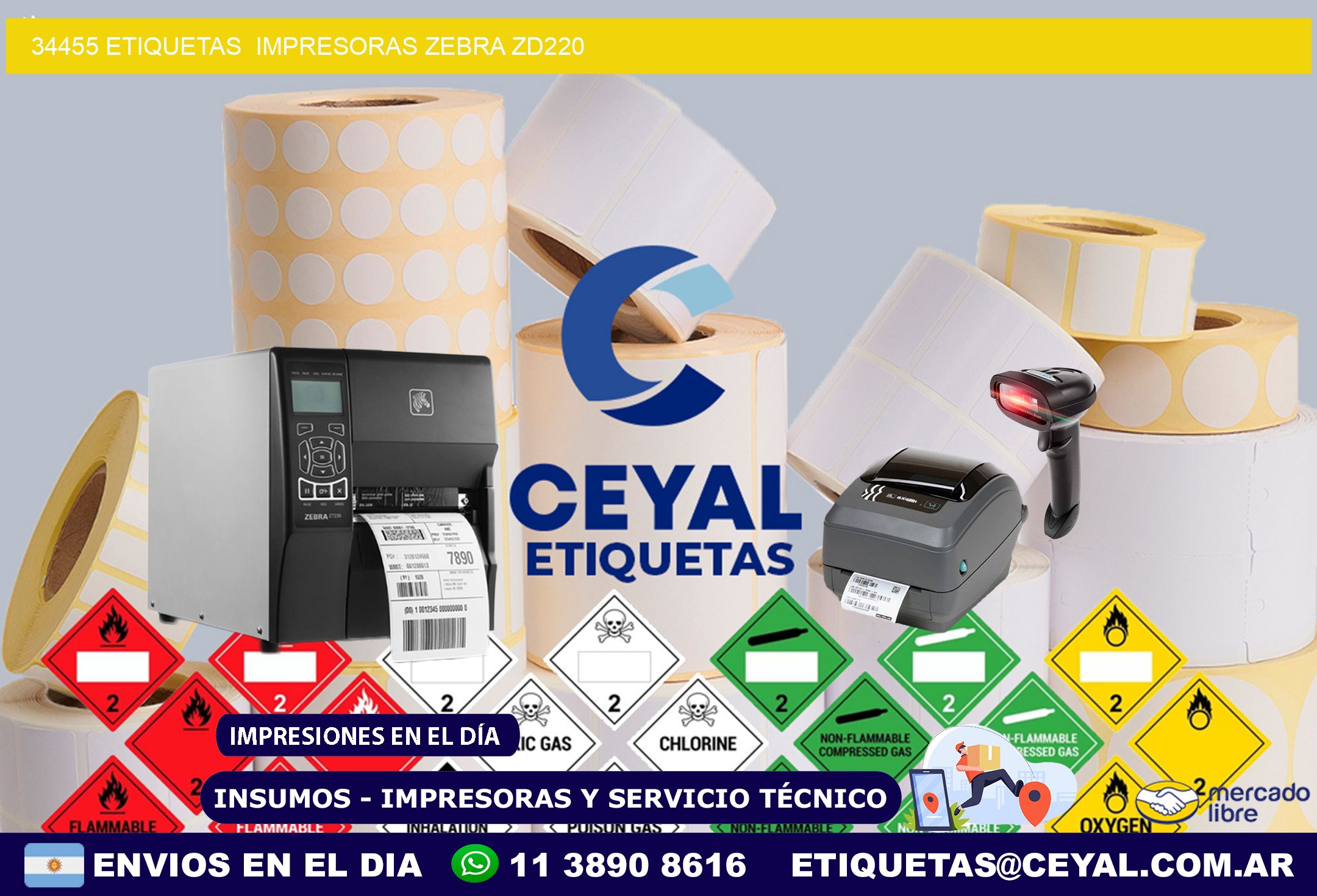 34455 etiquetas  impresoras zebra zd220