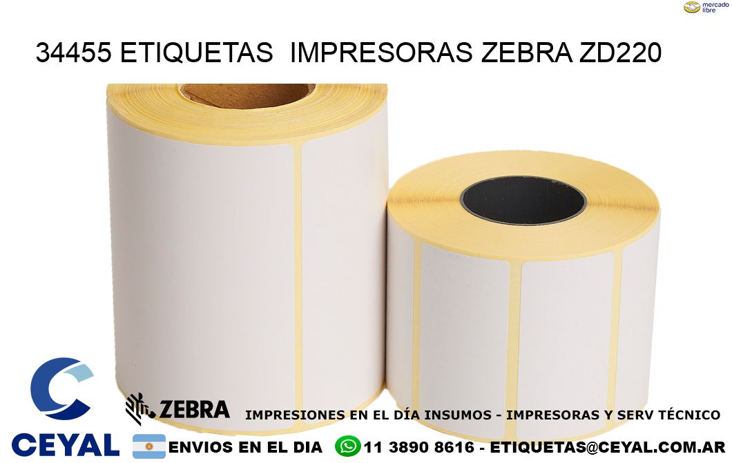 34455 etiquetas  impresoras zebra zd220