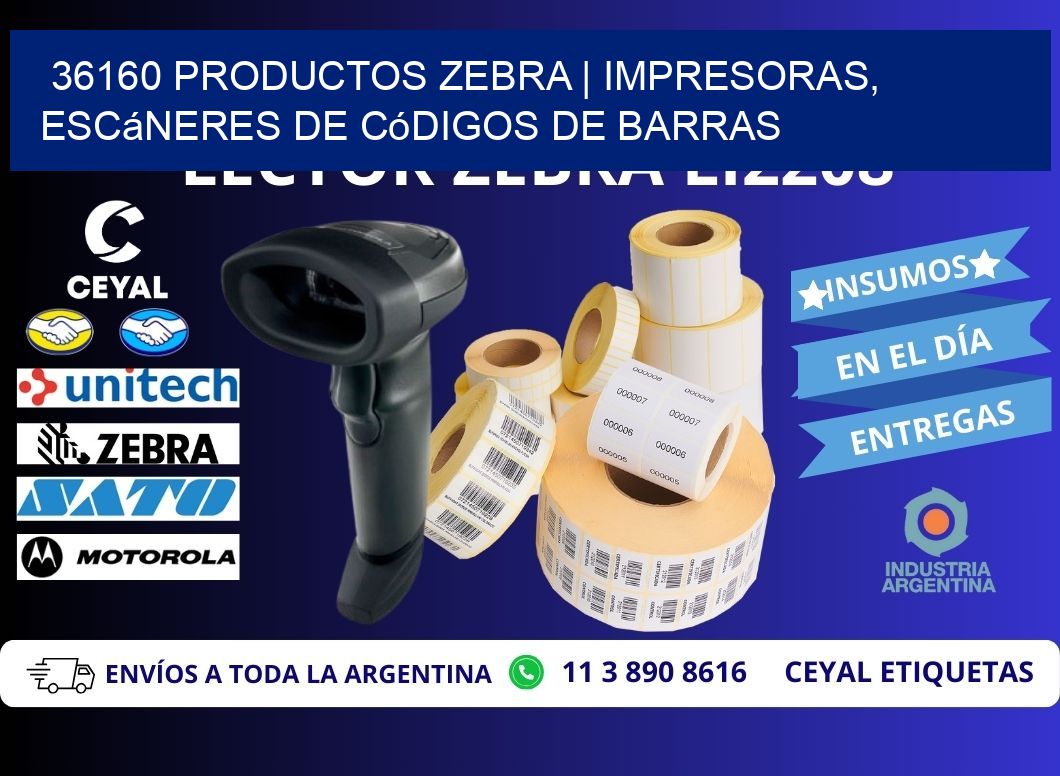 36160 Productos Zebra | Impresoras, escáneres de códigos de barras