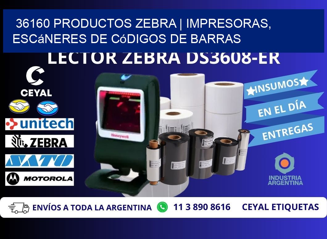 36160 Productos Zebra | Impresoras, escáneres de códigos de barras