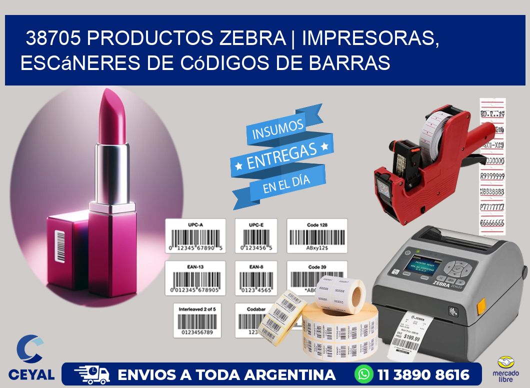 38705 Productos Zebra | Impresoras, escáneres de códigos de barras