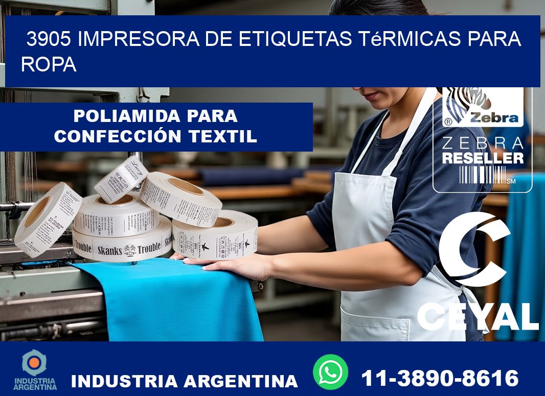 3905 impresora de etiquetas térmicas para ropa
