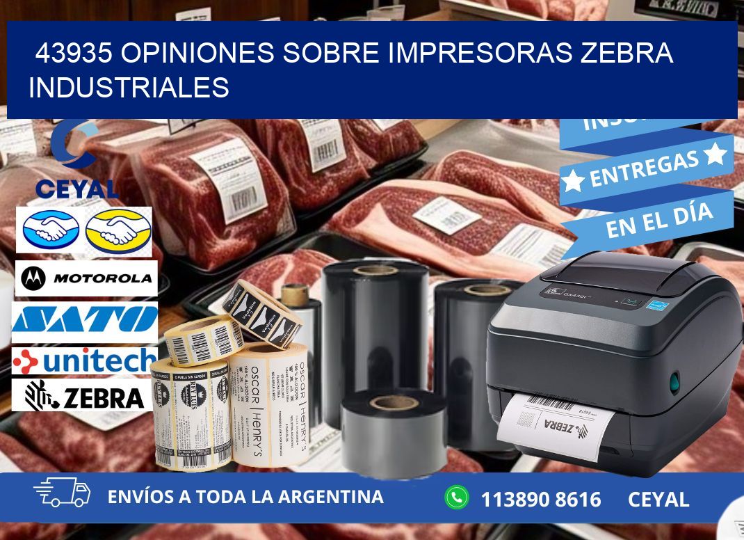 43935 opiniones sobre impresoras zebra industriales