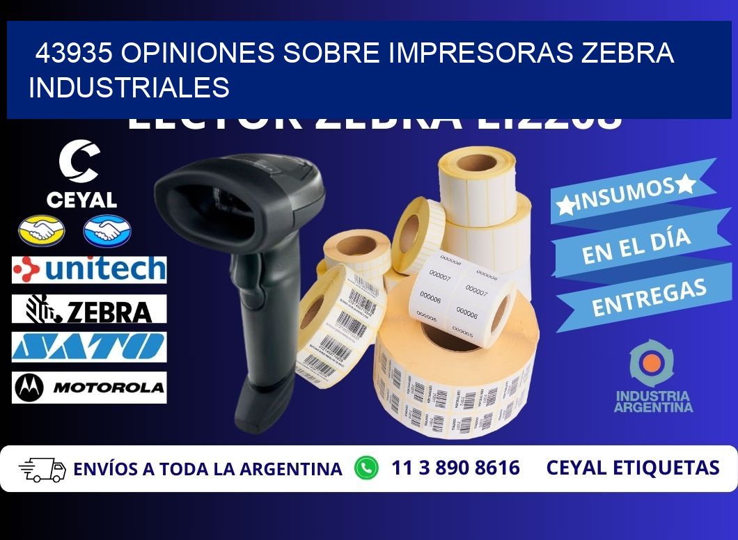 43935 opiniones sobre impresoras zebra industriales