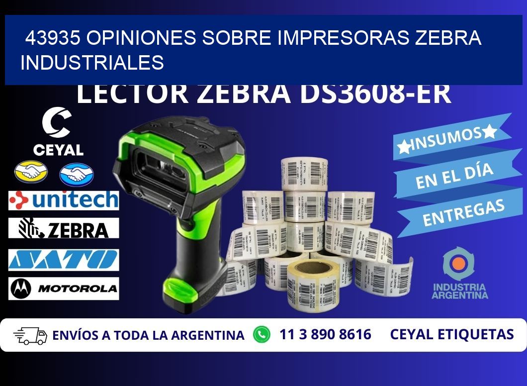 43935 opiniones sobre impresoras zebra industriales