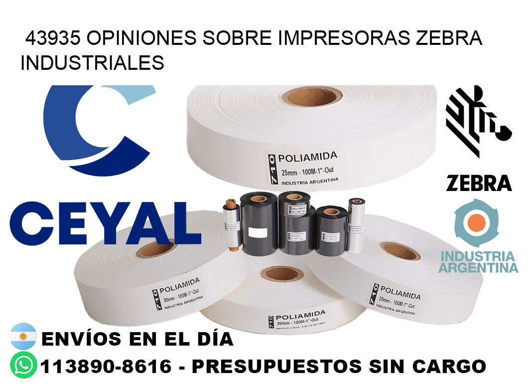 43935 opiniones sobre impresoras zebra industriales