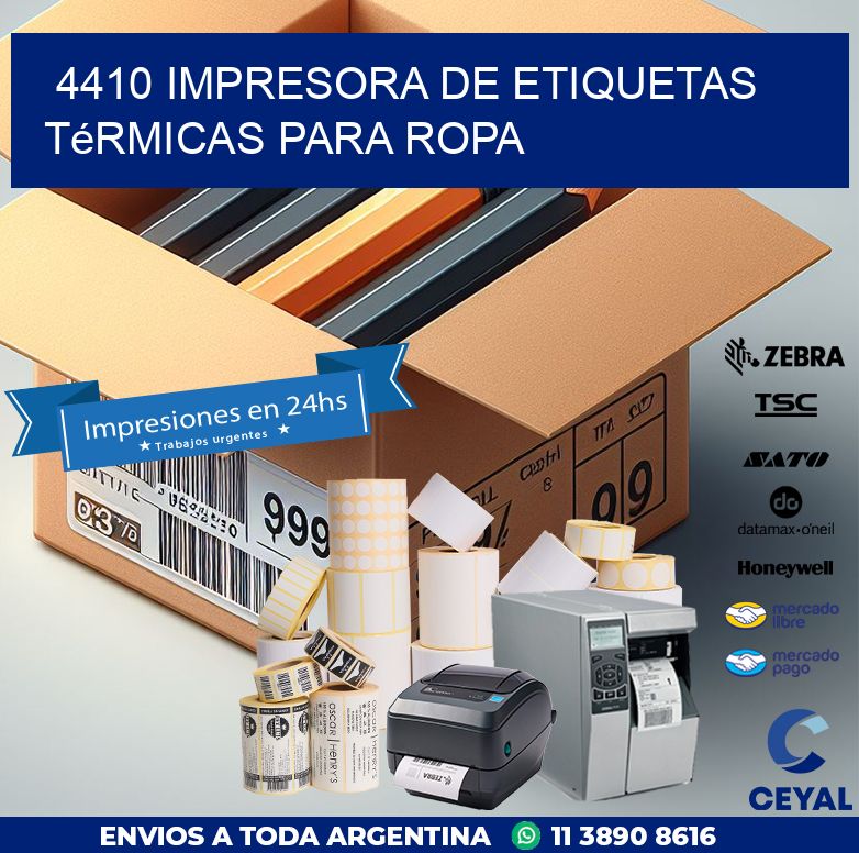 4410 impresora de etiquetas térmicas para ropa