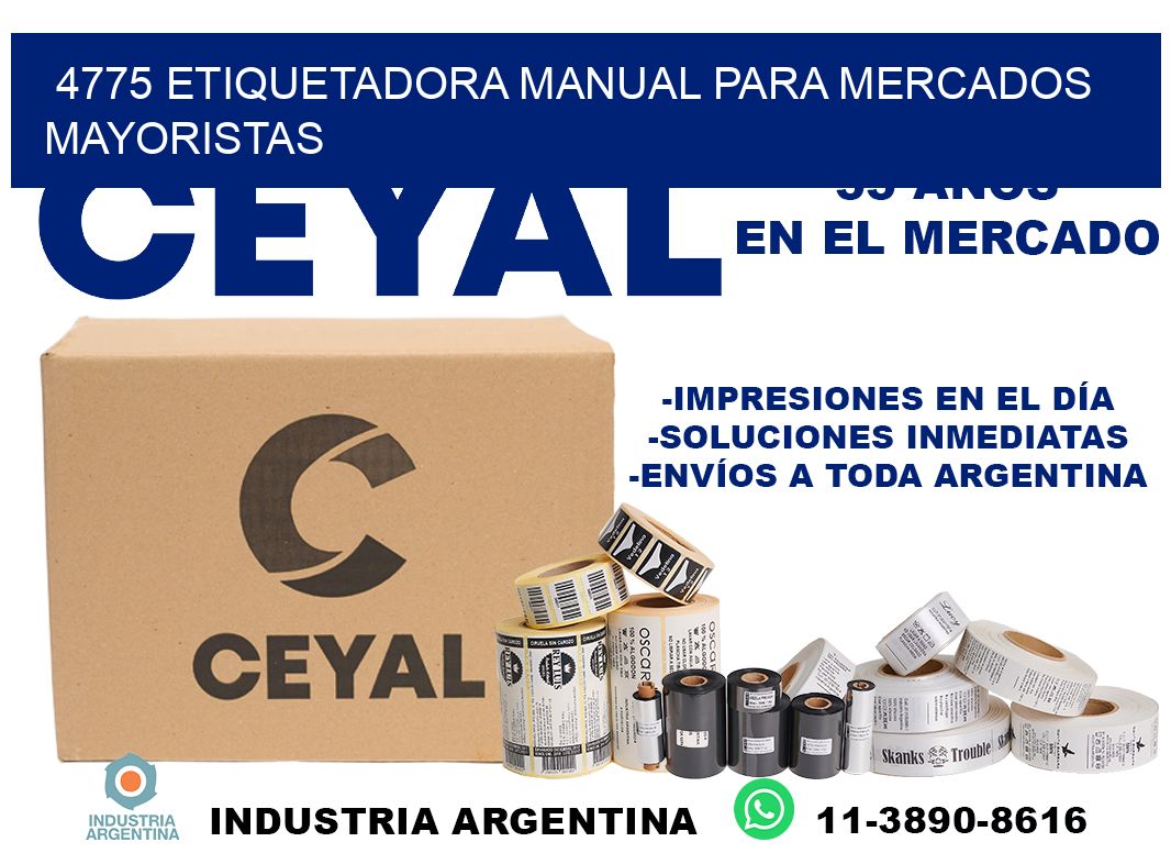 4775 etiquetadora manual para mercados mayoristas