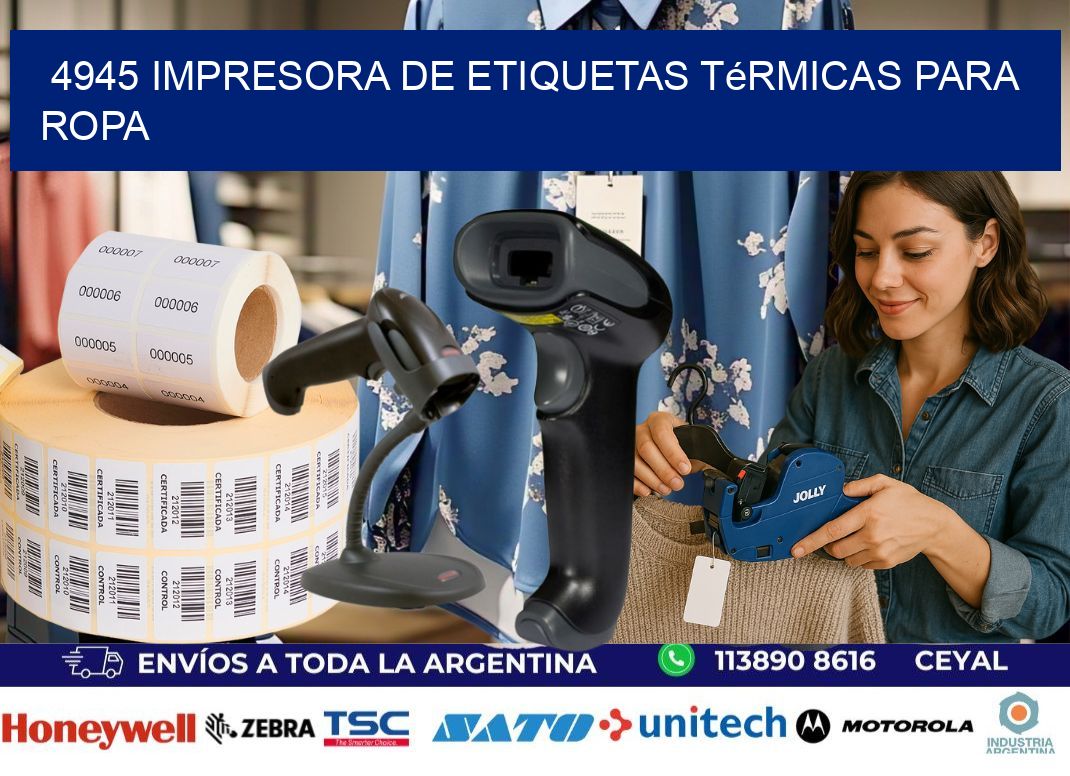 4945 impresora de etiquetas térmicas para ropa