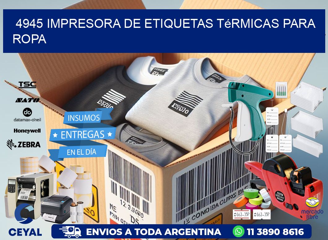4945 impresora de etiquetas térmicas para ropa