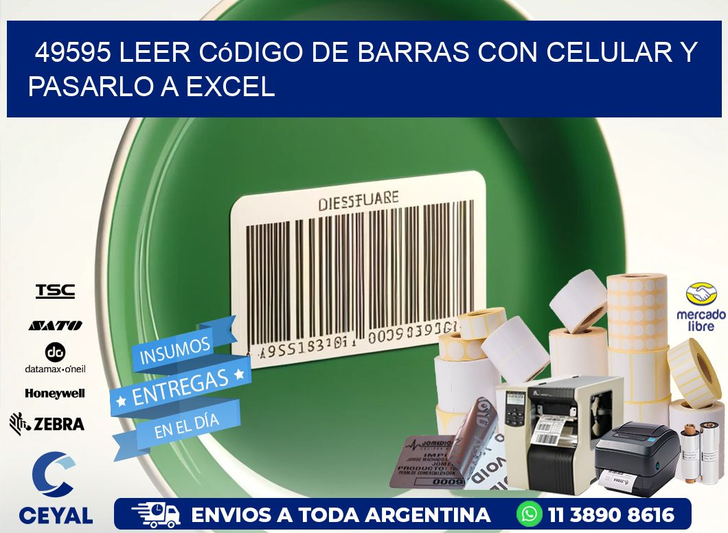 49595 Leer código de barras con celular y pasarlo a Excel