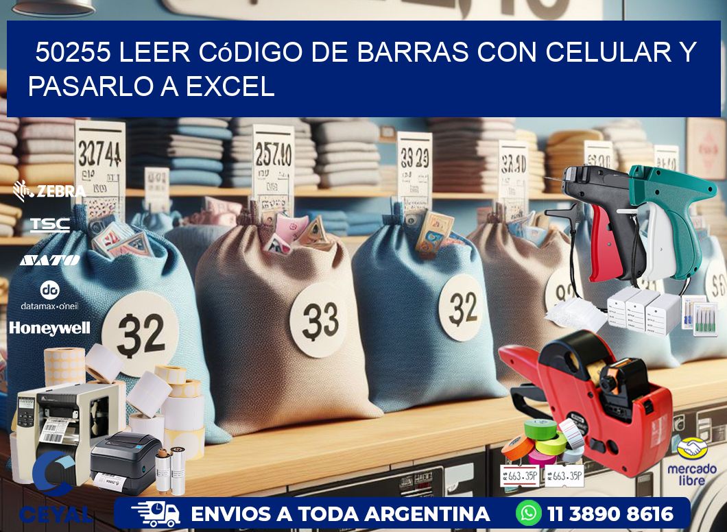 50255 Leer código de barras con celular y pasarlo a Excel