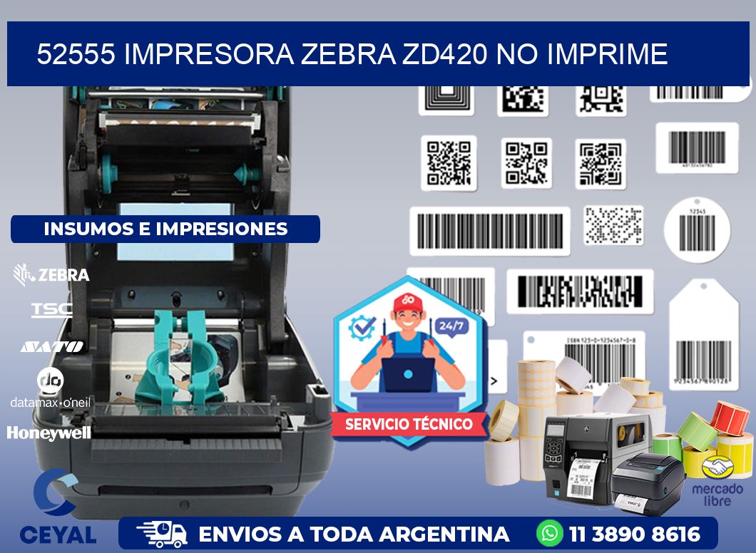 52555 Impresora Zebra ZD420 no imprime