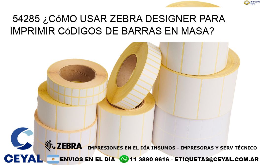 54285 ¿Cómo usar Zebra Designer para imprimir códigos de barras en masa?