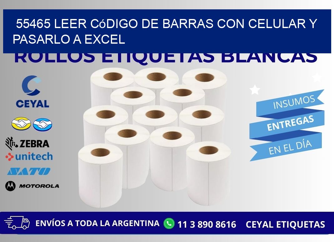55465 Leer código de barras con celular y pasarlo a Excel