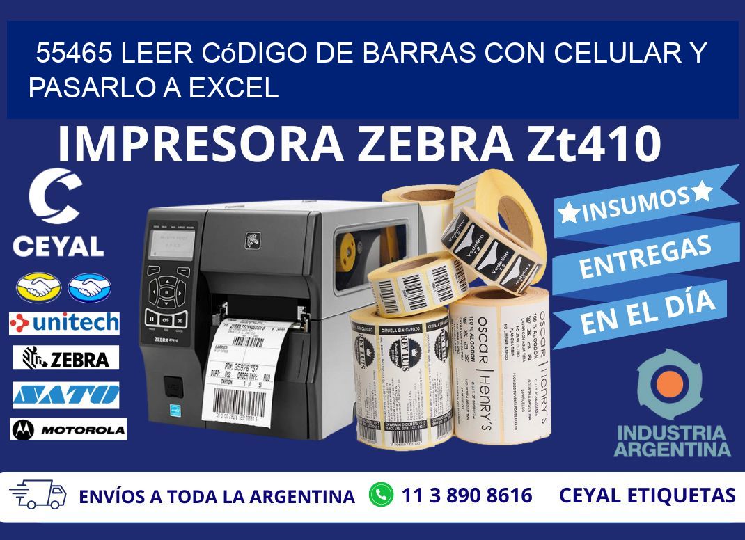 55465 Leer código de barras con celular y pasarlo a Excel